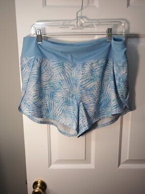 MTA Sport Light Blue And White Athletic Shorts